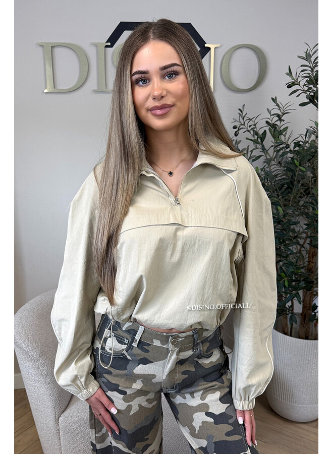 TAUPE - 'THE WINDBREAKER' - PREMIUM QUALITY WINDBRAKER JACKET