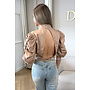 MOCCA - 'MAARA BLOUSE' - OPEN BACK PUFF SHOULDER BLOUSE