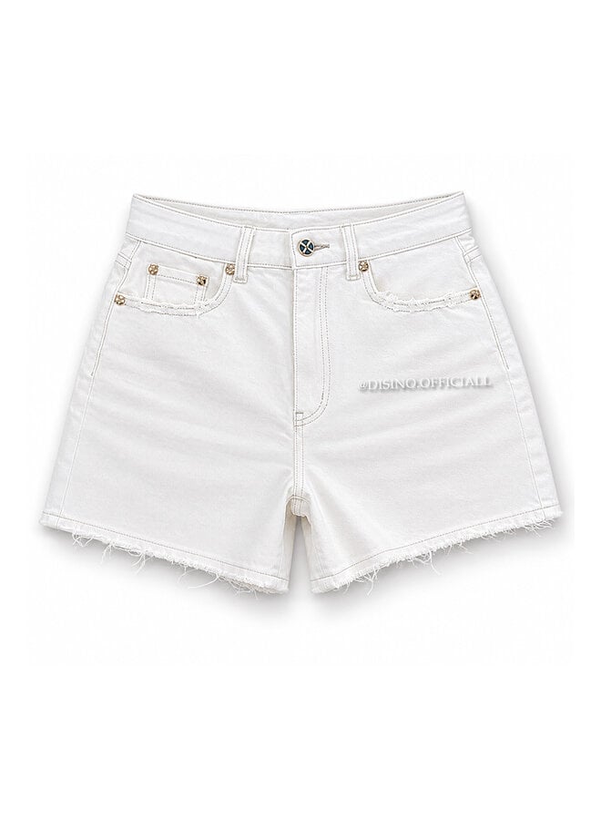 OFF-WHITE - 'AIMEE SHORTS' - PERFECT STRETCH DENIM SHORTS