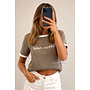 TAUPE - 'SAINT TROPEZ TOP' - KNITTED TOP