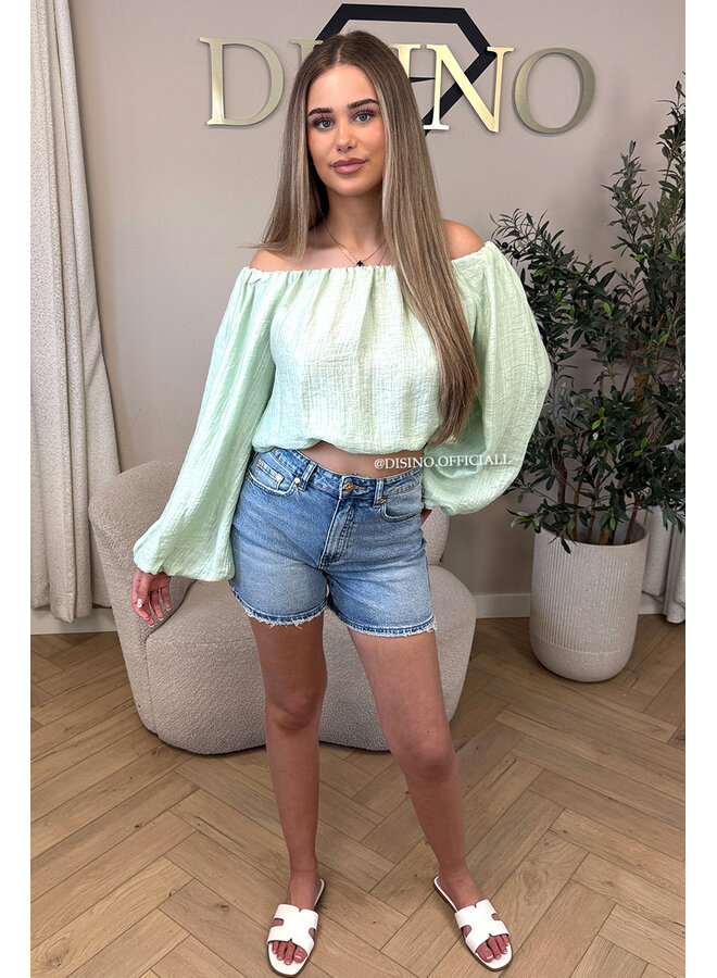 MINTGREEN - 'SERRA TOP' - OFF SHOULDER SUMMER TOP