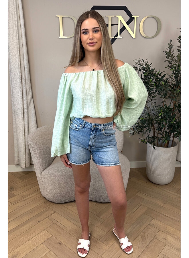 MINTGREEN - 'SERRA TOP' - OFF SHOULDER SUMMER TOP