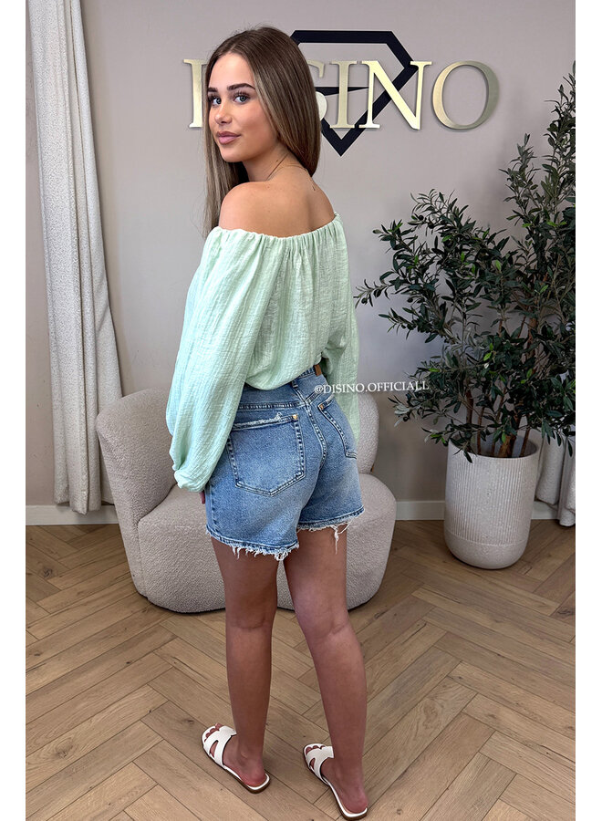 MINTGREEN - 'SERRA TOP' - OFF SHOULDER SUMMER TOP