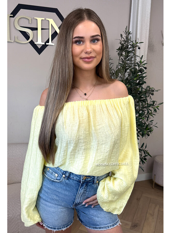 YELLOW - 'SERRA TOP' - OFF SHOULDER SUMMER TOP