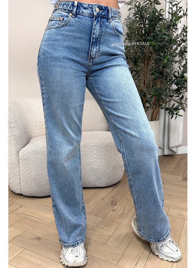 BLUE - 'MIAMI JEANS' - PERFECT STRETCH HIGH WAIST JEANS
