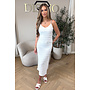 WHITE - 'AVA V2 DRESS' - CLASSY CROCHET SPLIT SUMMER DRESS