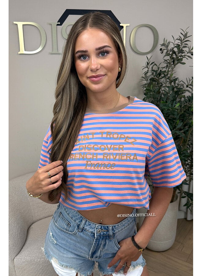 BEIGE - SAINT TROPEZ STRIPED TEE