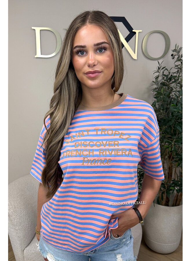 BEIGE - SAINT TROPEZ STRIPED TEE