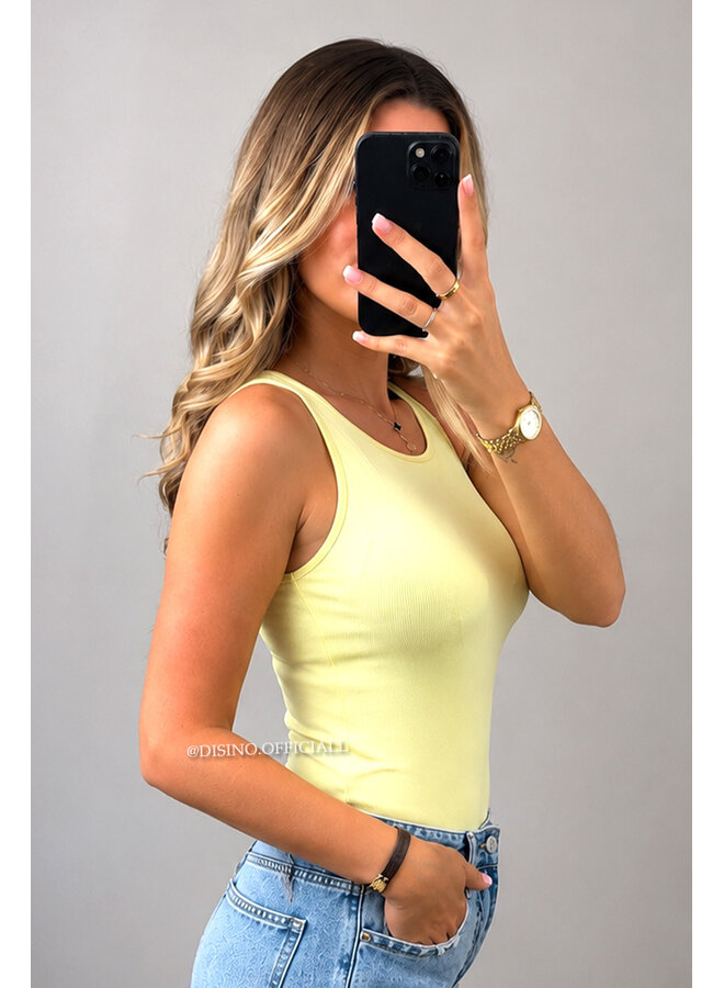 YELLOW - 'AVERY BODYSUIT' - SHAPING RACER BODYSUIT
