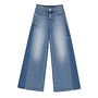 DARK BLUE - 'MALIBU JEANS' - STRETCH VIRAL BELTED WIDE LEG JEANS