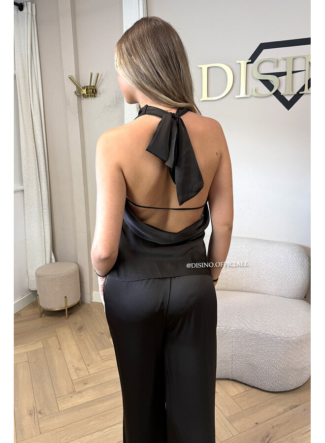 CHOCO - 'NOUR SET' - CLASSY SATIN TOP + PANTS SET
