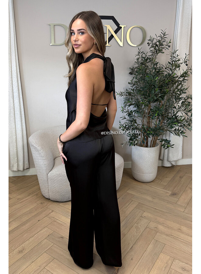 CHOCO - 'NOUR SET' - CLASSY SATIN TOP + PANTS SET