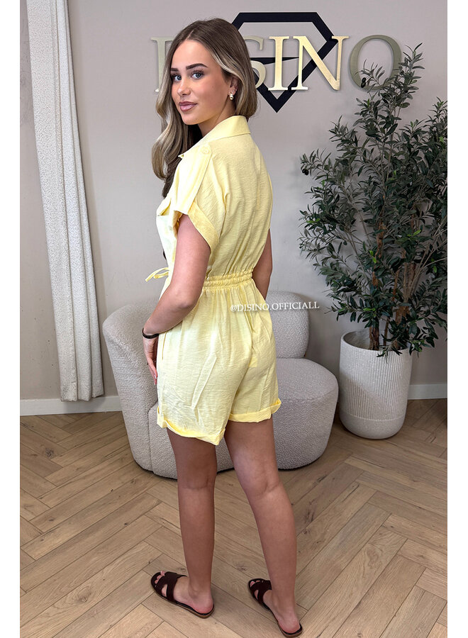 YELLOW - 'LOTTE PLAYSUIT' - SUMMER CARGO PLAYSUIT