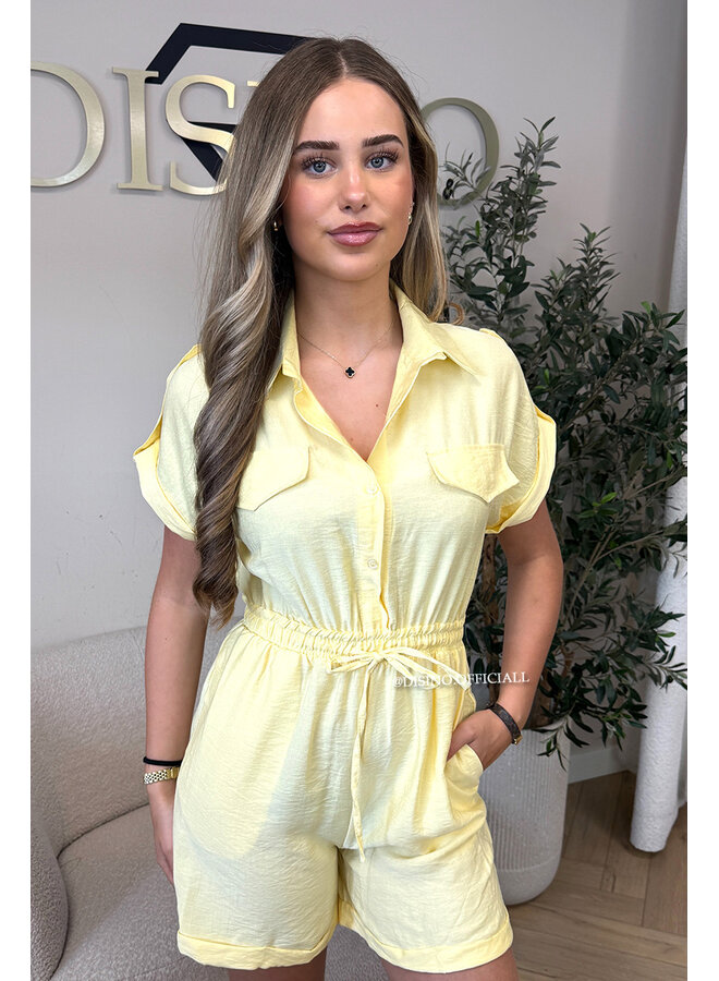 YELLOW - 'LOTTE PLAYSUIT' - SUMMER CARGO PLAYSUIT
