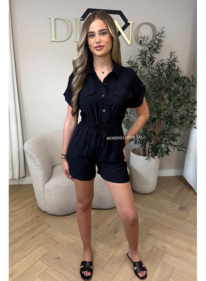BLACK - 'LOTTE PLAYSUIT' - SUMMER CARGO PLAYSUIT