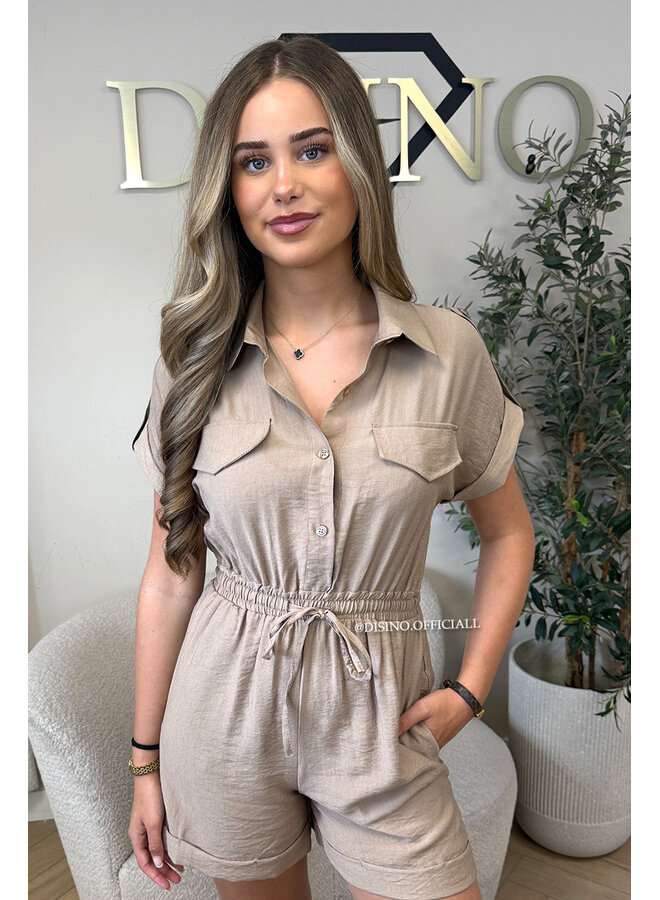 CAMEL - 'LOTTE PLAYSUIT' - SUMMER CARGO PLAYSUIT