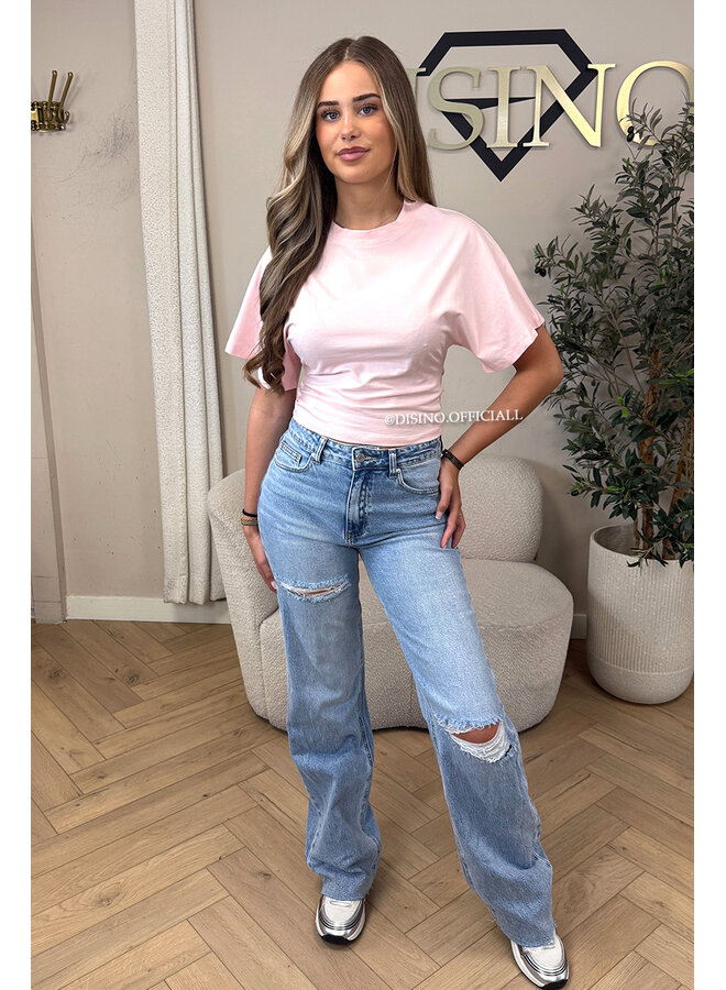PINK - 'NOAMI TOP' - PREMIUM QUALITY SNATCHED TEE