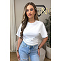 WHITE - 'NOAMI TOP' - PREMIUM QUALITY SNATCHED TEE