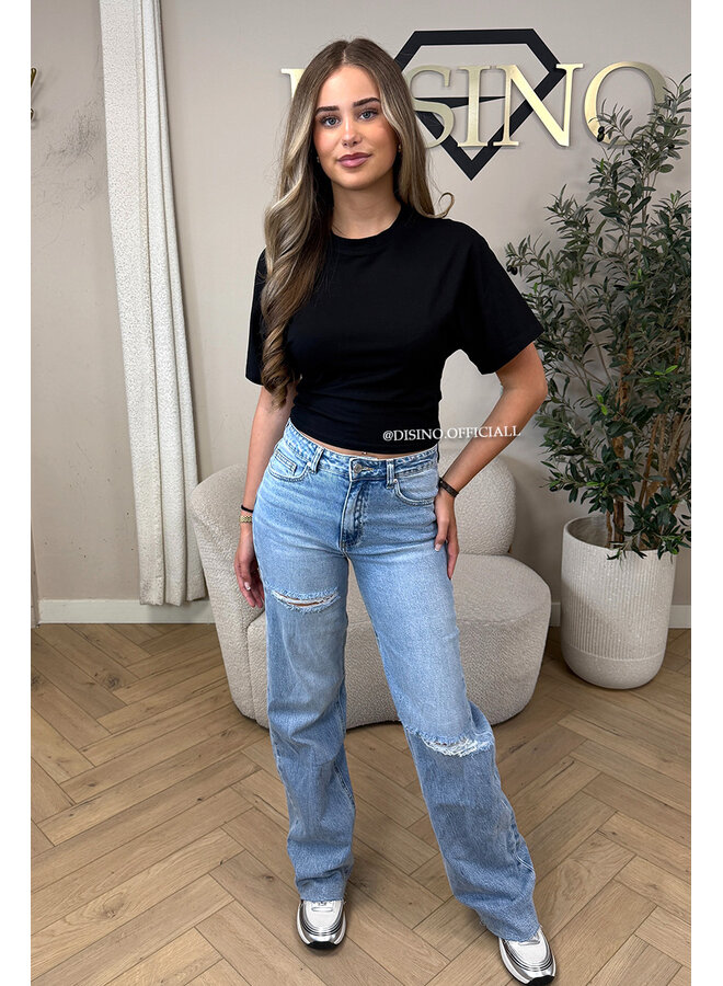 BLACK - 'NOAMI TOP' - PREMIUM QUALITY SNATCHED TEE
