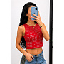 RED - 'LYNN RACER' - VIRAL MIRROR RACER TOP