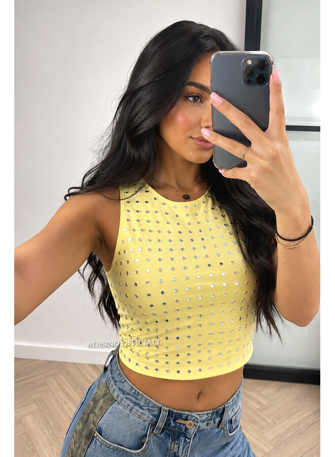 YELLOW - 'LYNN RACER' - VIRAL MIRROR RACER TOP