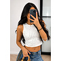 WHITE - 'LYNN RACER' - VIRAL MIRROR RACER TOP