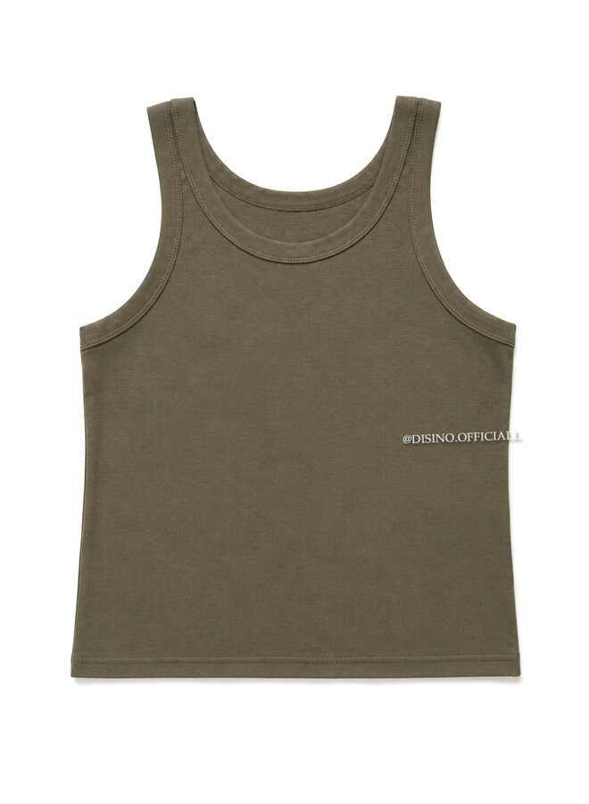 ARMY GREEN - 'NINA TOP' - BASIC HALTER TOP