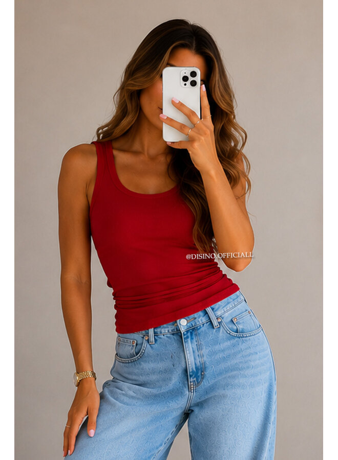 RED - 'NINA TOP' - PREMIUM QUALITY TANK TOP