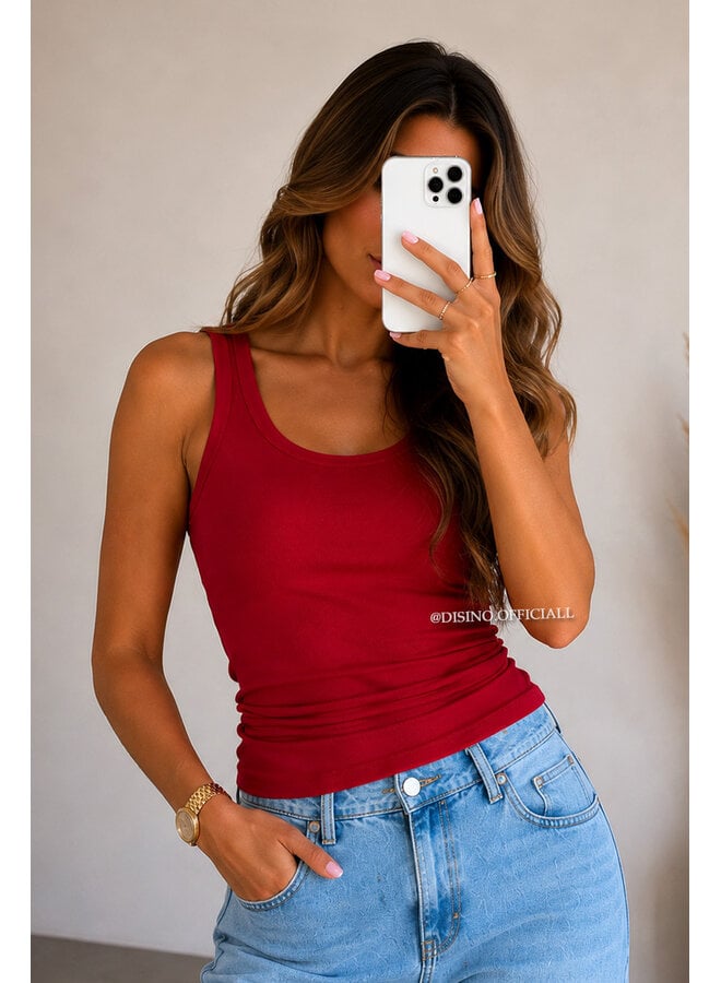 RED - 'NINA TOP' - PREMIUM QUALITY TANK TOP