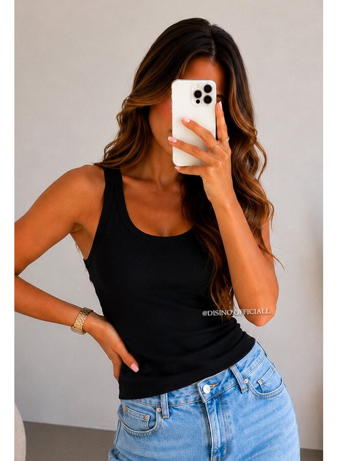 BLACK - 'NINA TOP' - PREMIUM QUALITY TANK TOP