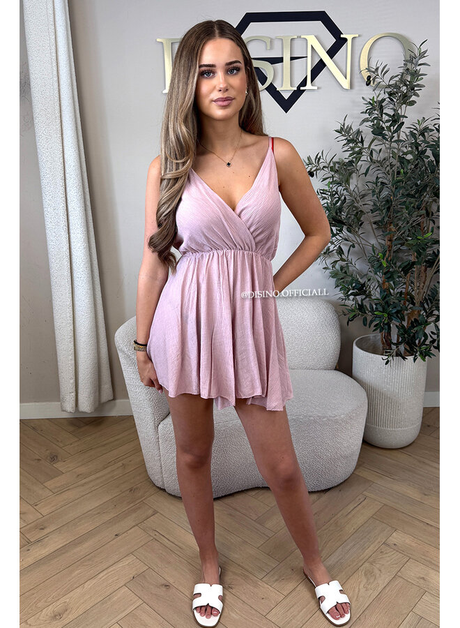 DUSTY PINK - 'SANNE PLAYSUIT' - SUMMER BREEZE PLAYSUIT