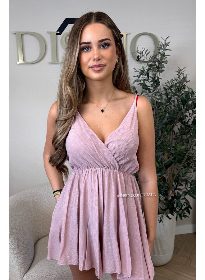 DUSTY PINK - 'SANNE PLAYSUIT' - SUMMER BREEZE PLAYSUIT