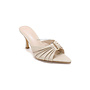 KHAKI - 'BELLA HEELS' - INSPIRED LINNENLOOK SANDALS