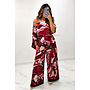 RED - 'POUCHI SET' - INSPIRED COLORFUL SCARF TOP + PANTS SET