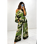 GREEN - 'POUCHI SET' - INSPIRED COLORFUL SCARF TOP + PANTS SET