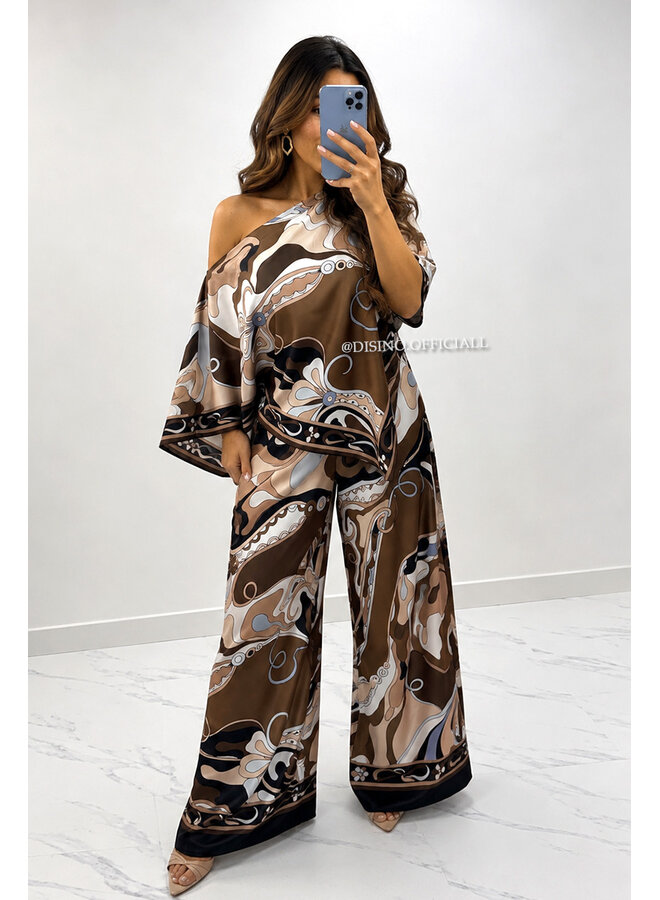 CHOCO - 'POUCHI SET' - INSPIRED COLORFUL SCARF TOP + PANTS SET