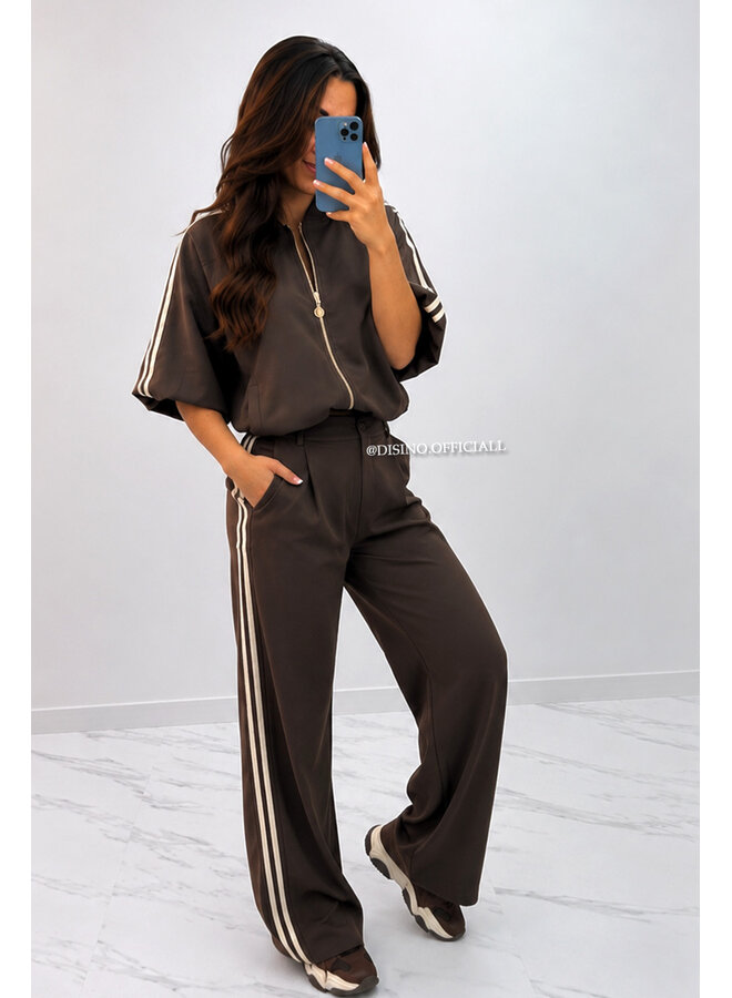 CHOCO - 'MABEL PANTS' - HIGH WAIST STRIPED PANTALON