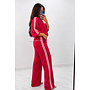 RED - 'MABEL PANTS' - HIGH WAIST STRIPED PANTALON