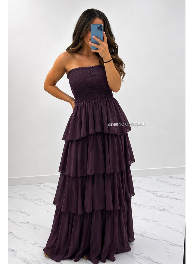 PLUM - 'ISABELLA MAXI DRESS' - SUMMER CHIQUE LAYERED RUFFLE MAXI DRESS