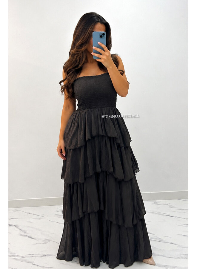 CHOCO - 'ISABELLA MAXI DRESS' - SUMMER CHIQUE LAYERED RUFFLE MAXI DRESS