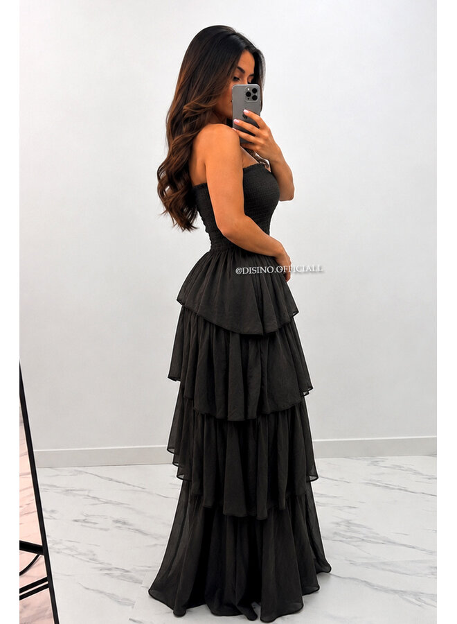 CHOCO - 'ISABELLA MAXI DRESS' - SUMMER CHIQUE LAYERED RUFFLE MAXI DRESS
