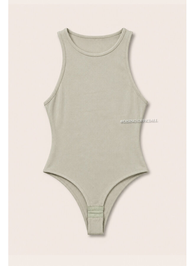 BEIGE - 'AVERY BODYSUIT' - SHAPING RACER BODYSUIT