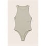 BEIGE - 'AVERY BODYSUIT' - SHAPING RACER BODYSUIT