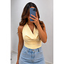 YELLOW - 'LIANNE TOP' - OPEN BACK WATERFALL TOP