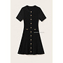 BLACK - 'SANDRA DRESS' - CLASSY INSPIRED A-LINE DRESS