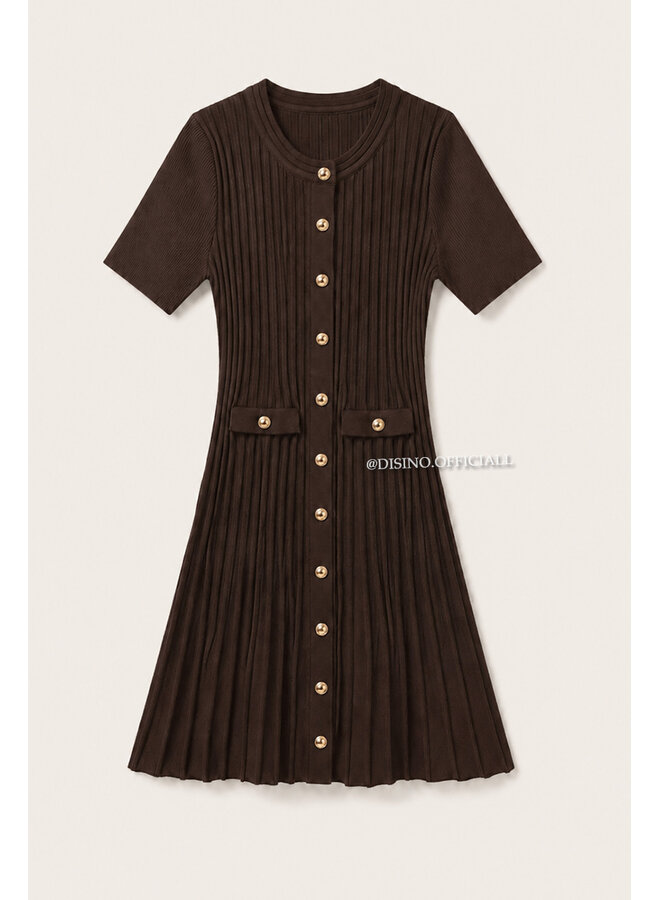 [PRE-ORDER] CHOCO - 'SANDRA DRESS' - CLASSY INSPIRED A-LINE DRESS