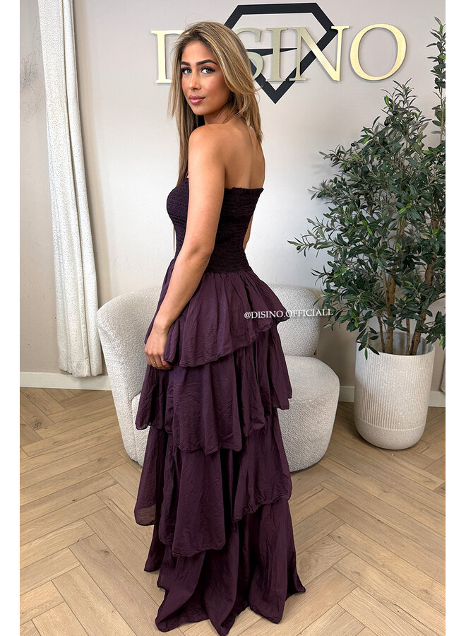 PLUM - 'ISABELLA MAXI DRESS' - SUMMER CHIQUE LAYERED RUFFLE MAXI DRESS