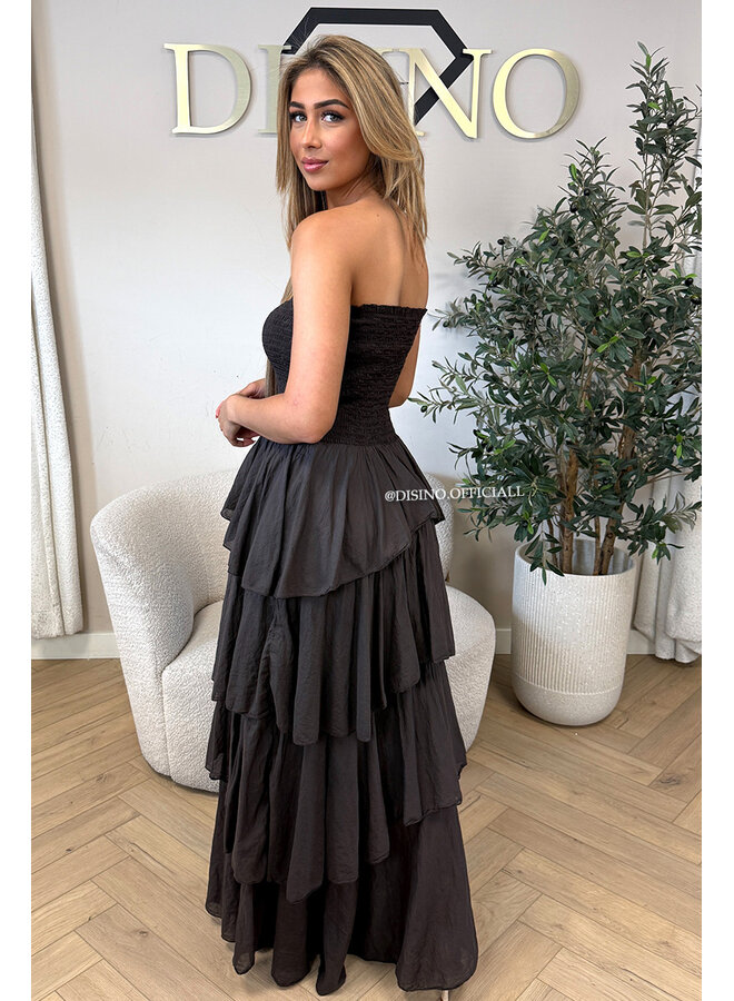 CHOCO - 'ISABELLA MAXI DRESS' - SUMMER CHIQUE LAYERED RUFFLE MAXI DRESS