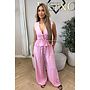 PINK - 'DELANI SET' - COASTAL CHIC SUMMER TOP + PANTS SET
