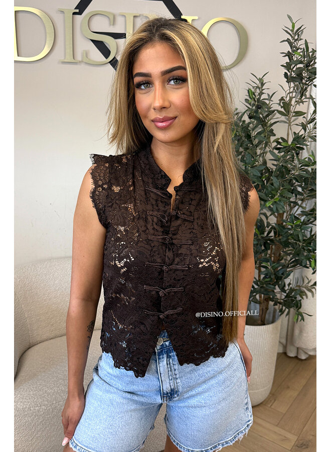 CHOCO - 'AIKO TOP' - AIKO INSPIRED LACE TOP